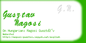 gusztav magosi business card